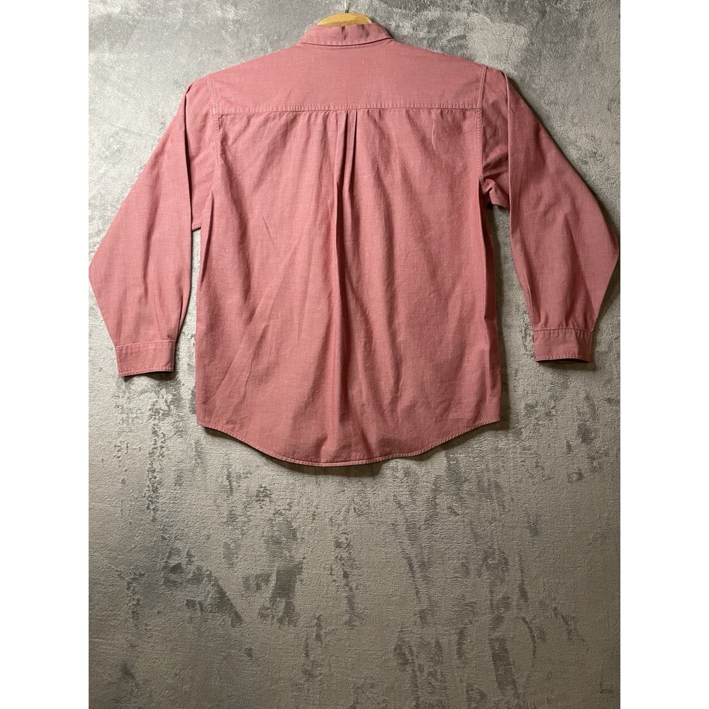 LL Bean Shirt Mens L-Reg Red Traditional Fit Button Down Long Sleeve - Picture 3 of 6